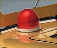 赤い回転灯の発光ギミックはもちろん、回転と連動してサイレン音も鳴り響きます。手動で反転させて車体に隠れる覆面モードへもチェンジできます。