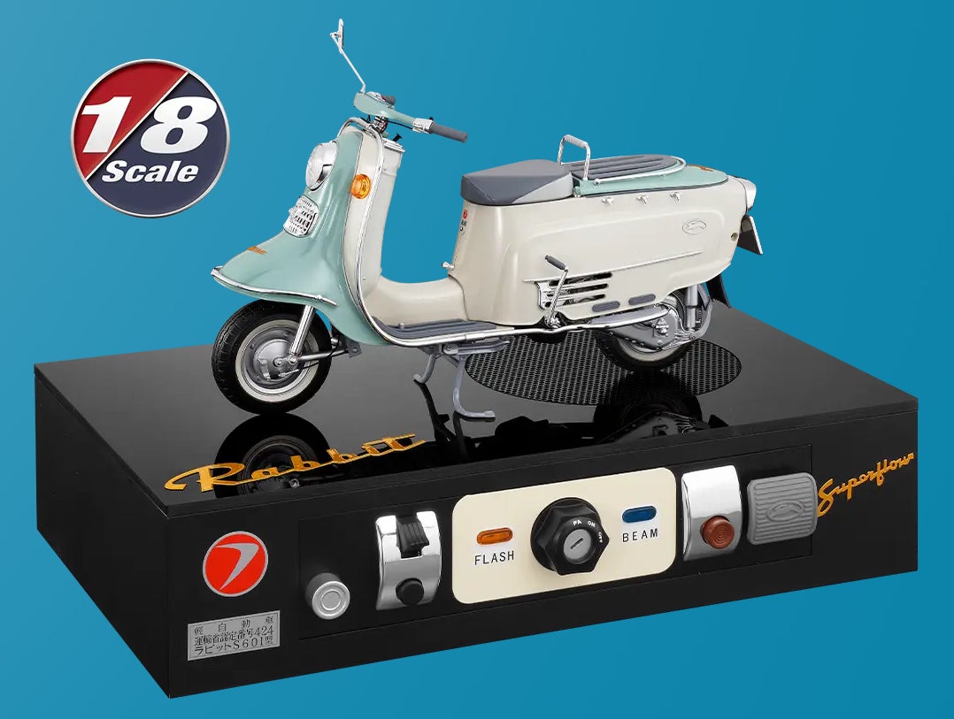 富士重工☆ラビットスクーター☆リアシート 全長23.8cm!】ヴィンテージな鉄スクーター「ラビット スーパー