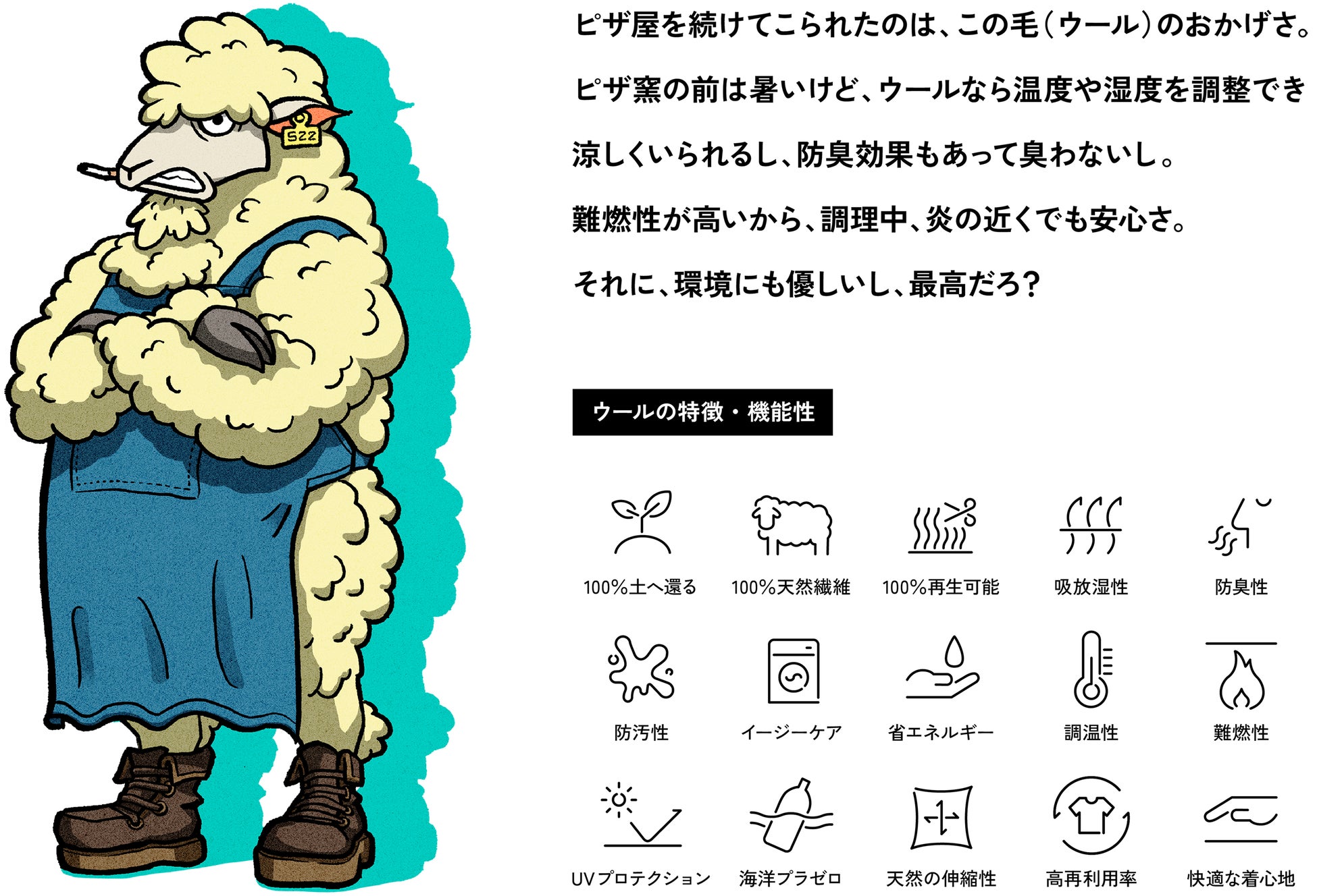 ウールの特徴・機能性