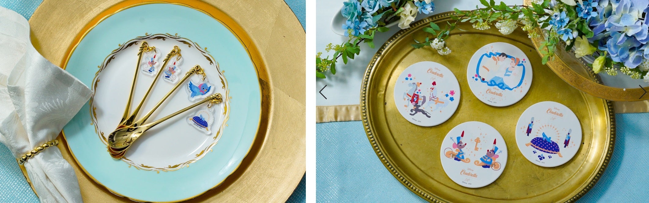 チャーム付きマドラー（ランダム4種）、白雲石コースター（全4種）