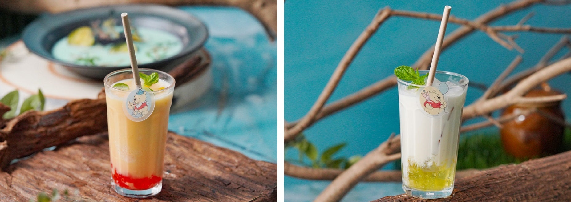＜プーさん＞マンゴーヨーグルトスムージ、＜プーさん＞はちみつミルクゼリー
