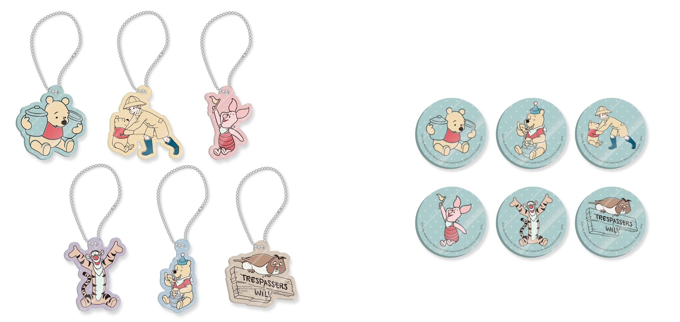 アクリルキーホルダー（ランダム6種）、アクリルマグネット（ランダム6種）