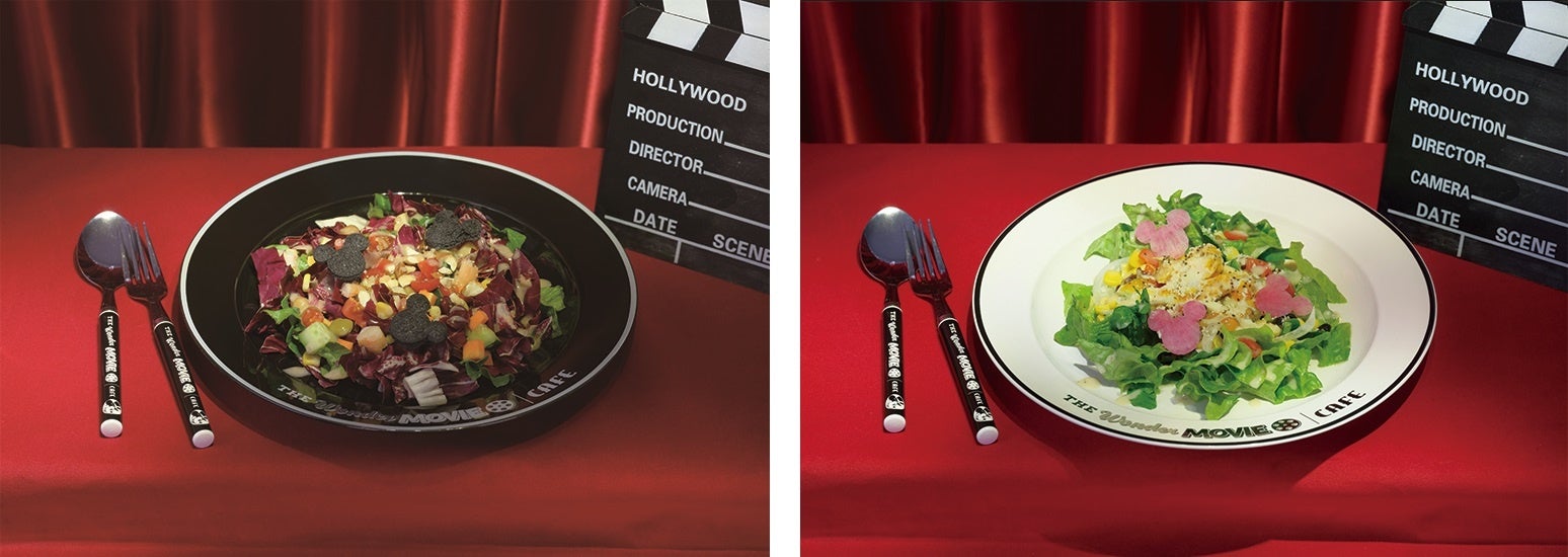 シュリンプ＆ビーンズのコブサラダ、グリルチキンシーザーサラダ