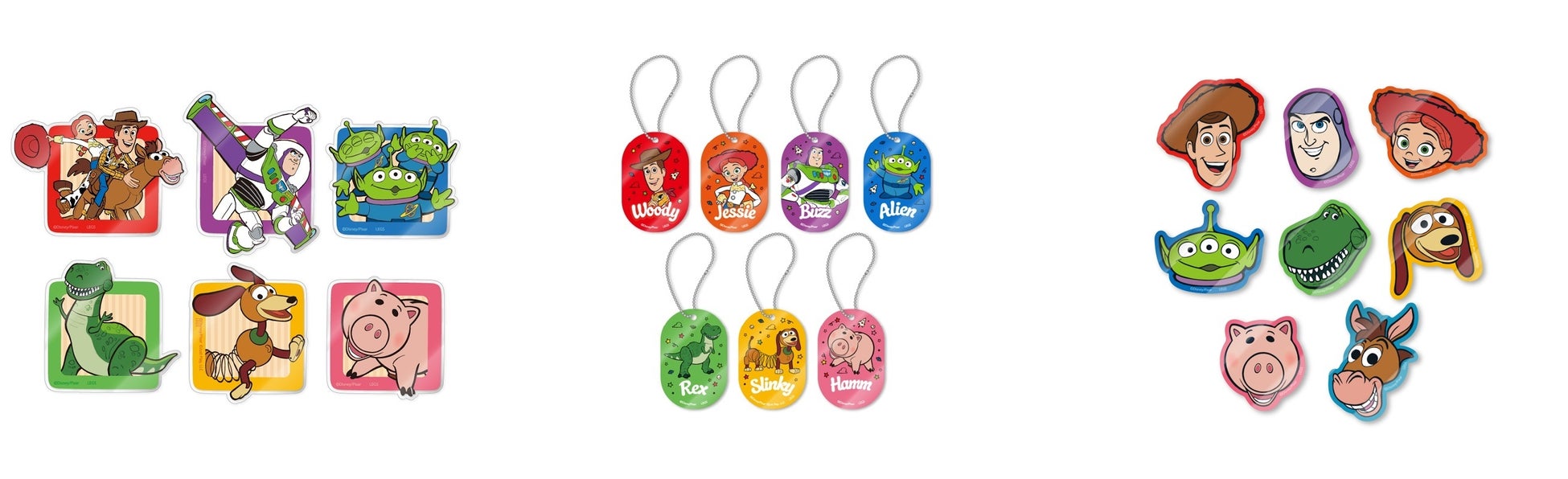 クリアスクリアステッカー(ランダム6種)、アクリルキーホルダー(ランダム7種)、アクリルバッジ(ランダム8種)テッカー(ランダム6種)、アクリルキーホルダー(ランダム7種)、アクリルバッジ(ランダム8種)