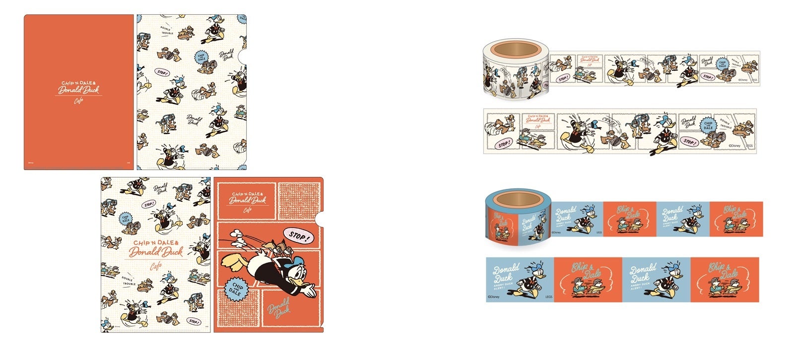 A5クリアファイル2枚セット、マスキングテープ(全2種)