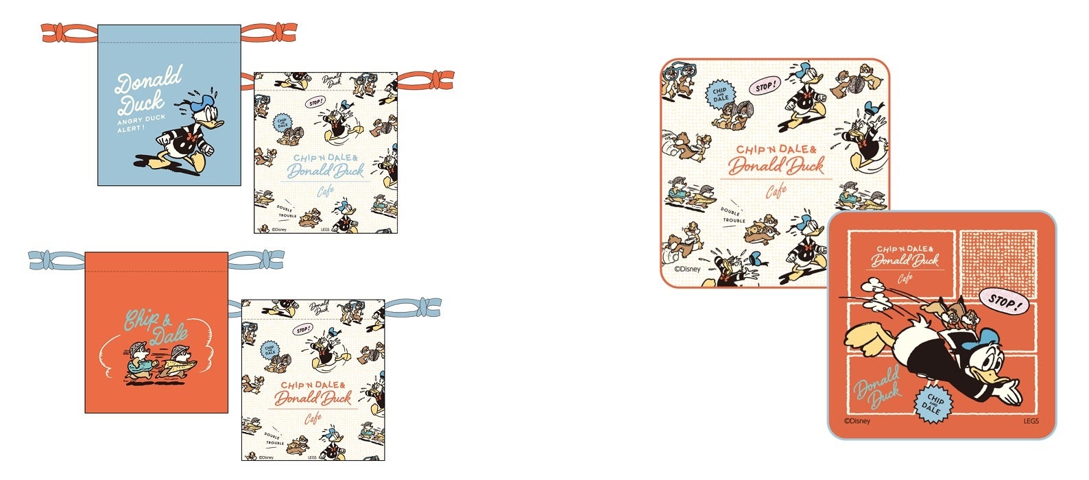 巾着(全2種)、ミニタオル(全2種)