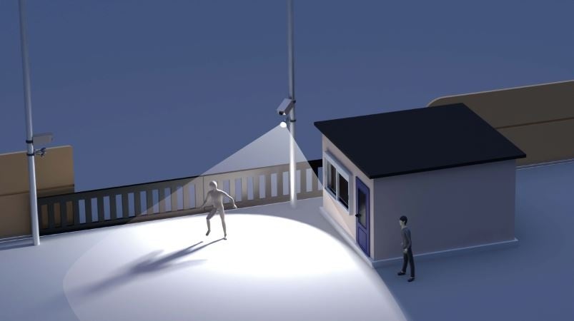 防犯カメラの補助照明