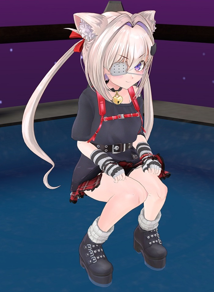 ※「宵闇ねこる」専用しゃがみポーズイメージ