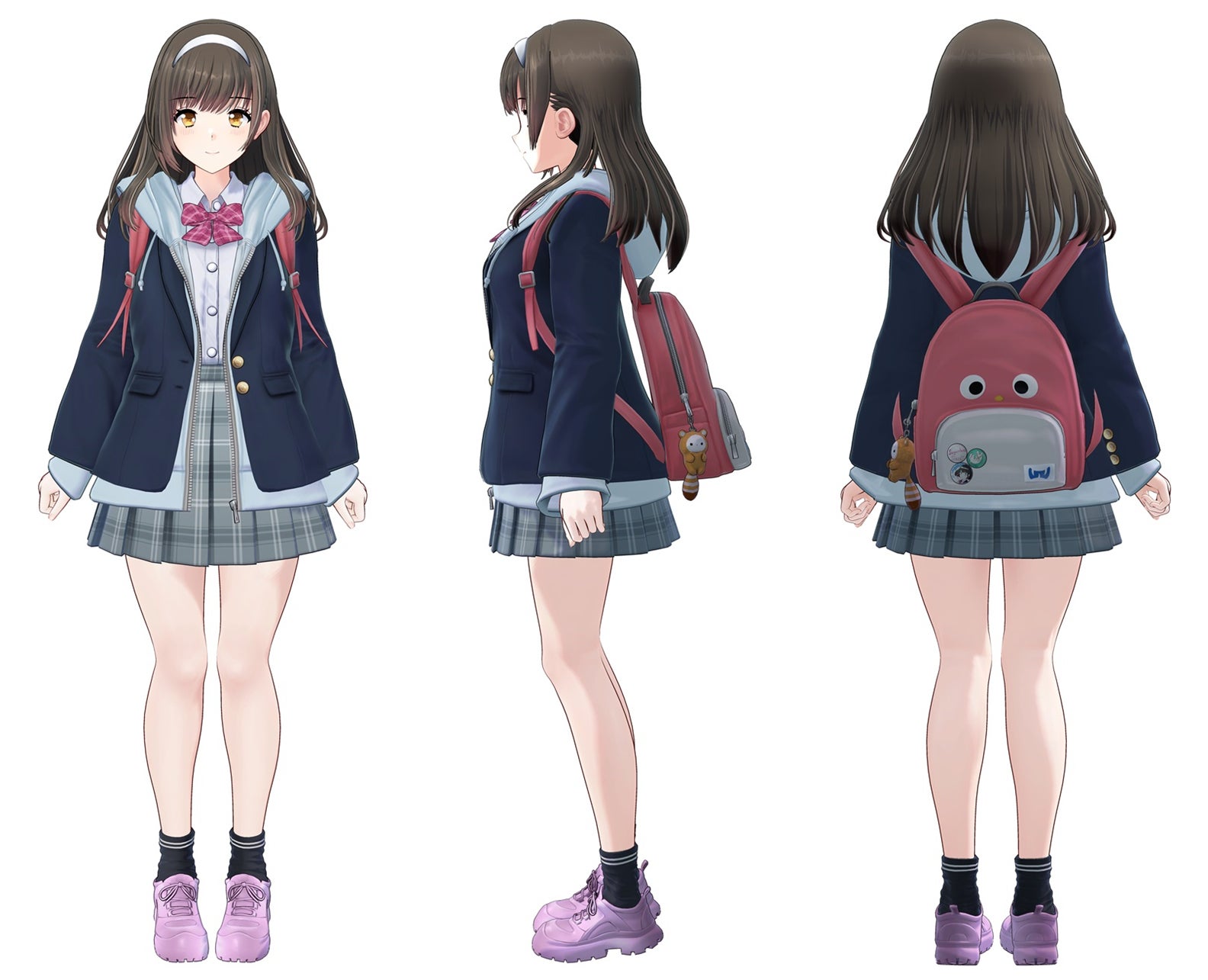 ※「立花優衣」3面図 (3Dモデル)
