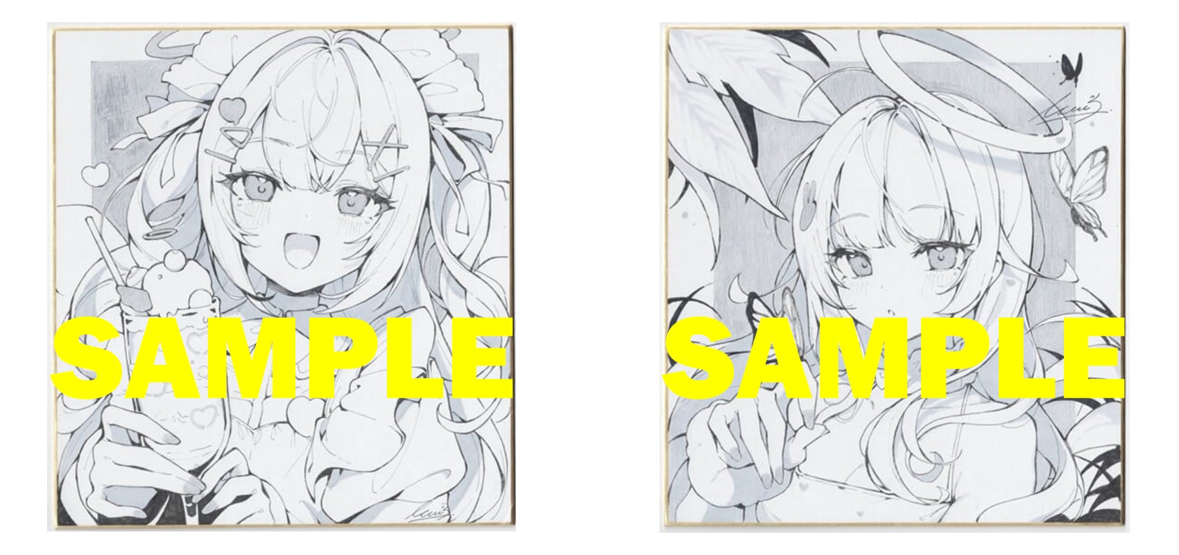 イコモチ コモチ展~CHIFFON~ 先生直筆サイン入り複製イラスト イコモチ コモチ展~CHIFFON~ 先生直筆サイン入り複製イラスト