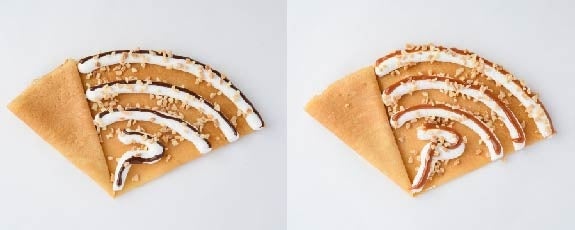 （左から）チョコナッツ、キャラメルナッツ