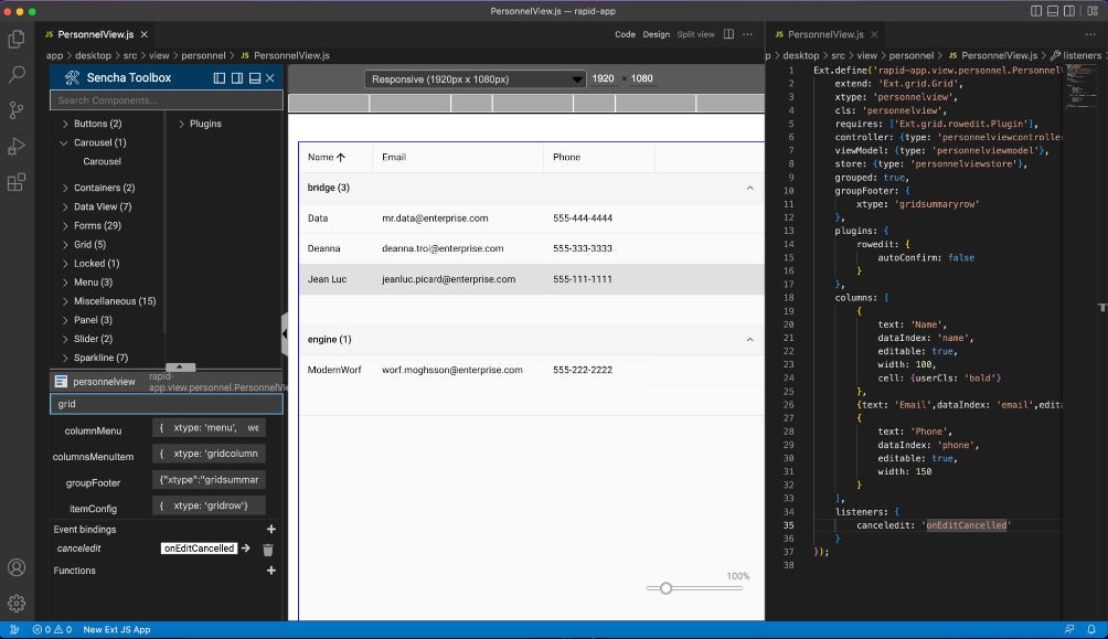 Visual Studio CodeプラグインのSencha Rapid Ext JSを公開 Visual Studio CodeプラグインのSencha Rapid Ext JSを公開
