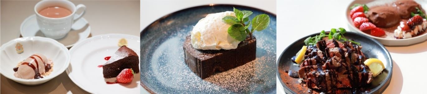 ▲ロスチョコレートを活用した限定メニュー（一部抜粋）