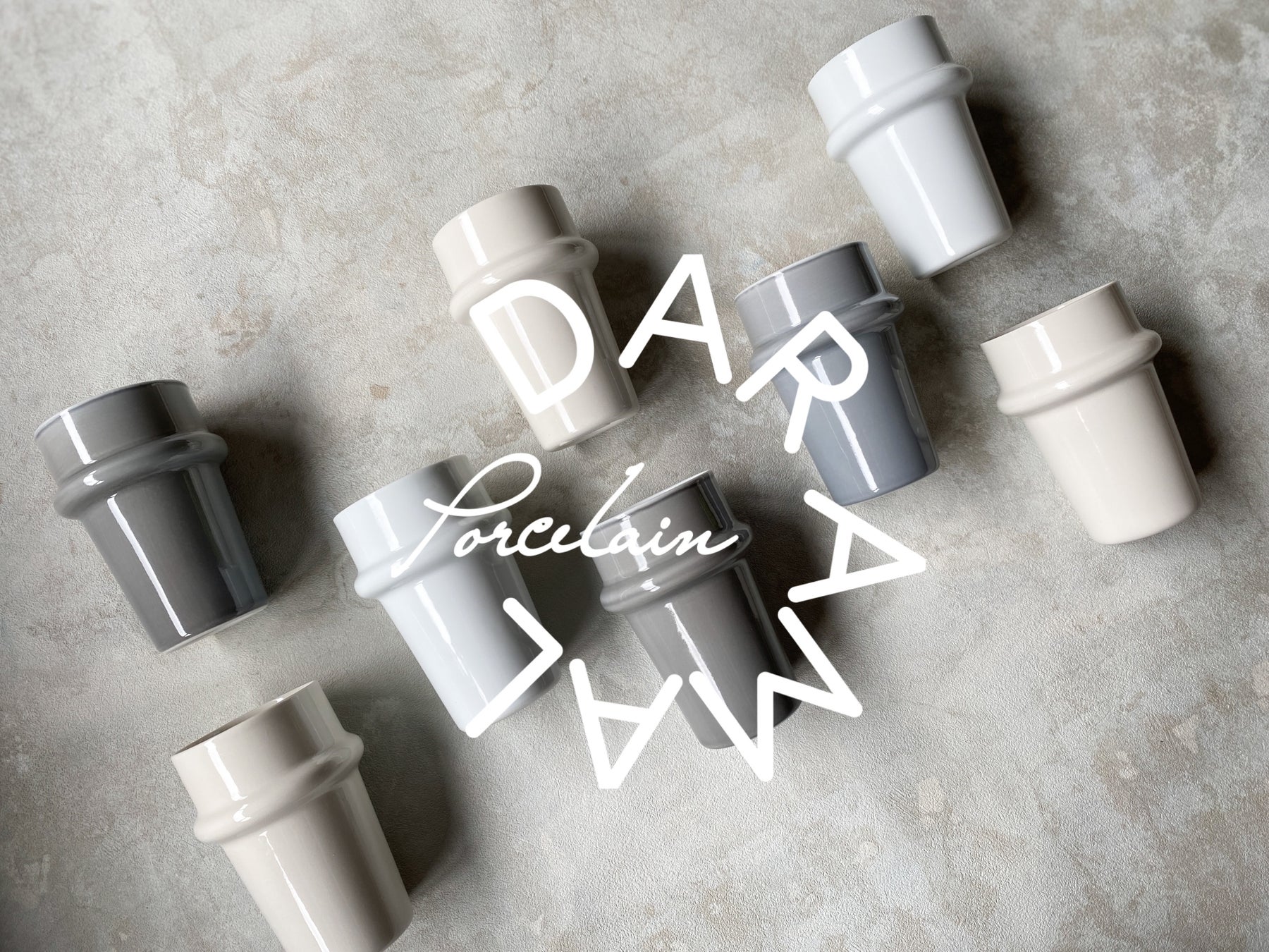 DAR AMALのモロッコの定番の形をした日本の伝統技術で作った磁器コップ