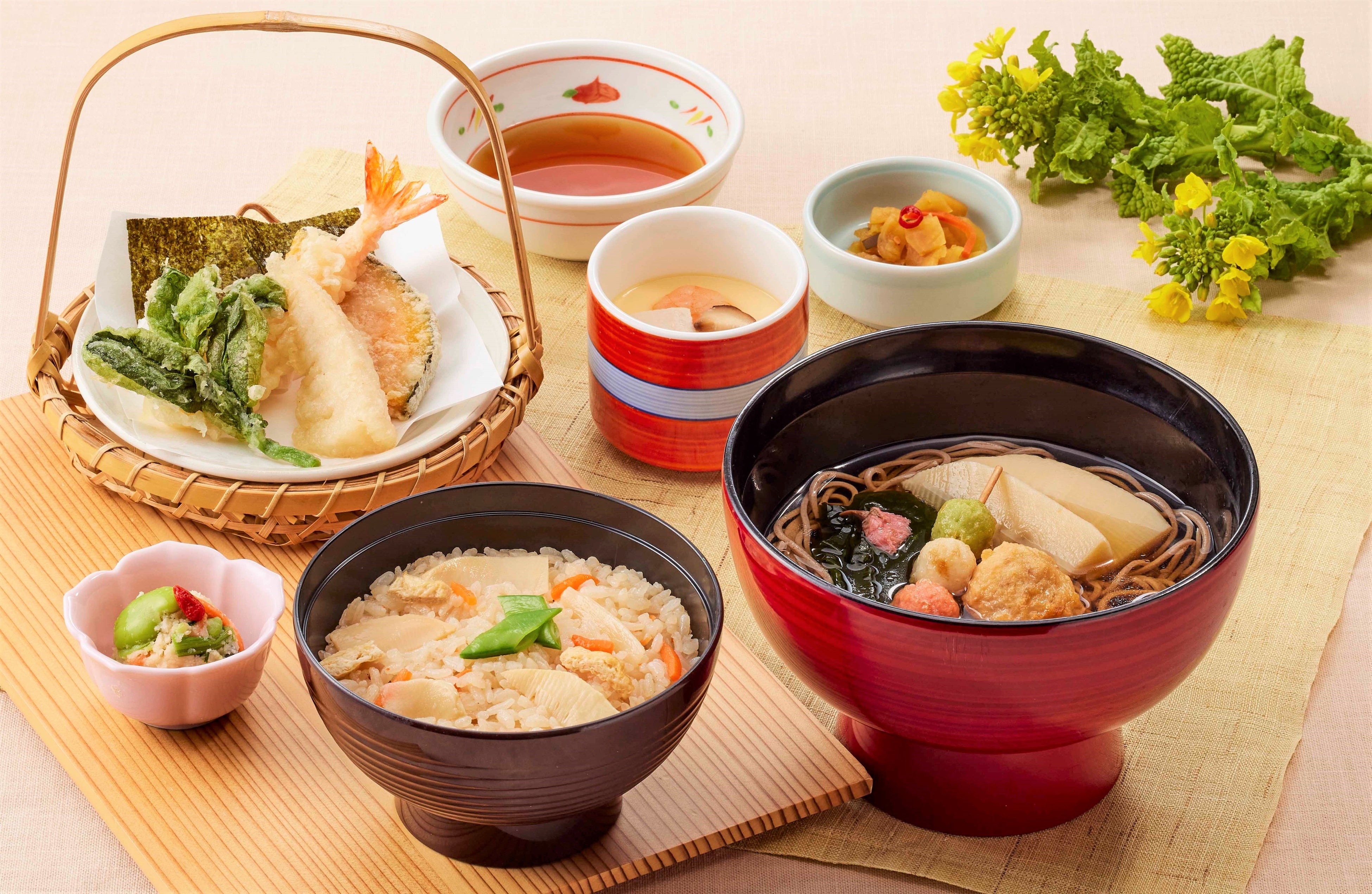 筍ご飯と若竹そば膳 　１,４９９円(税込１,６４８円)