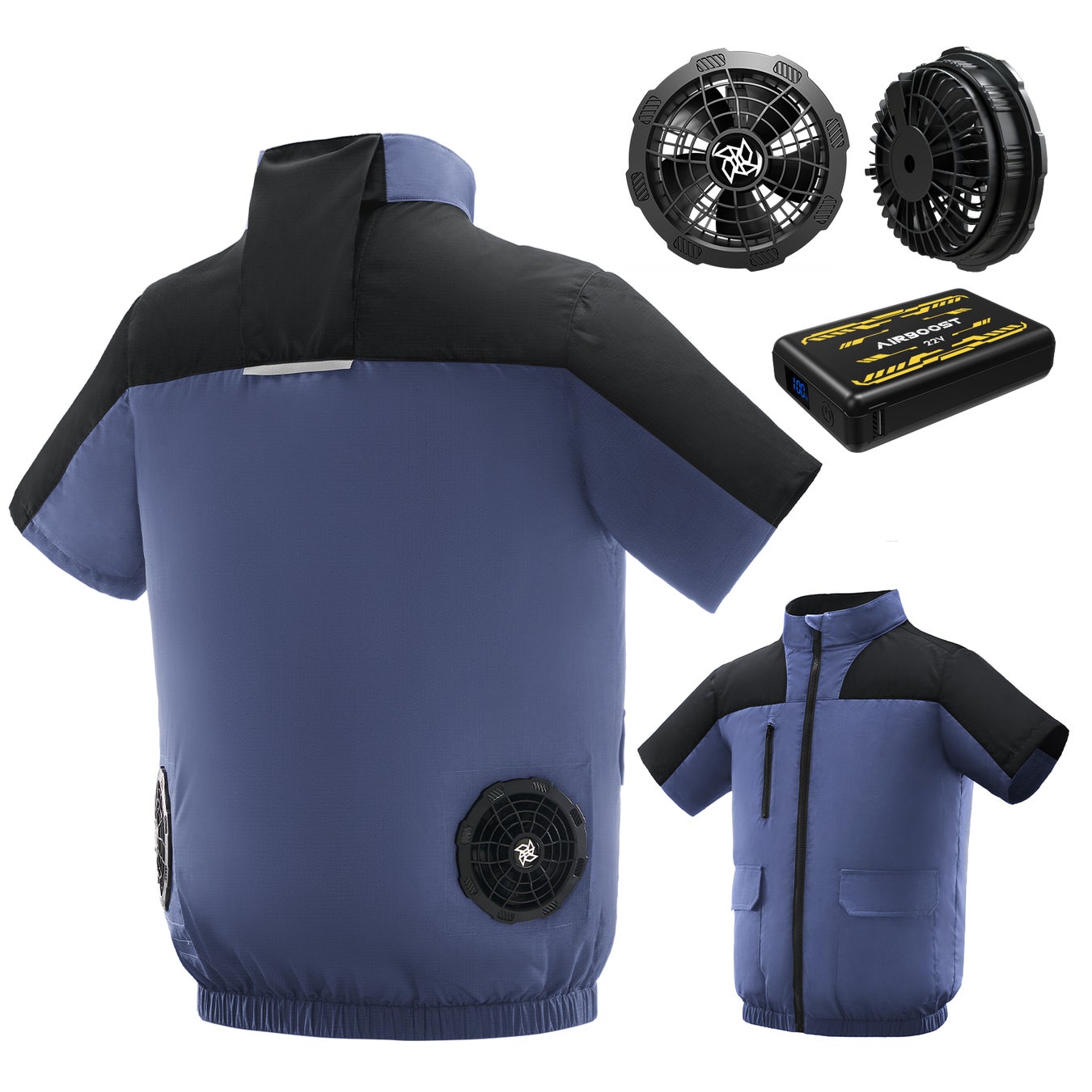 2023年最新モデル》業界超強22V高出力空調機能搭載のファン付きベスト