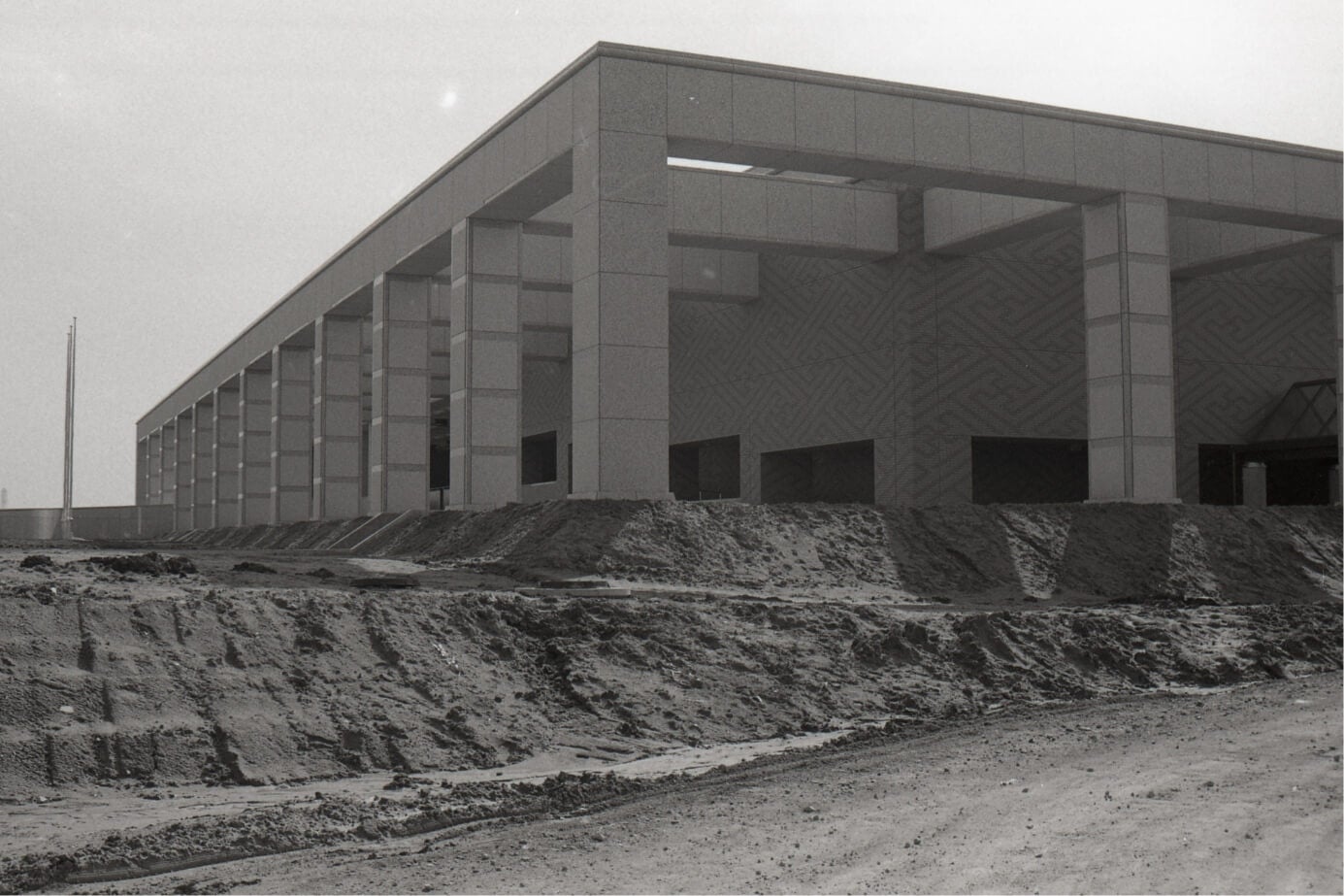 1988年建設中の千葉県立中央博物館（千葉市）