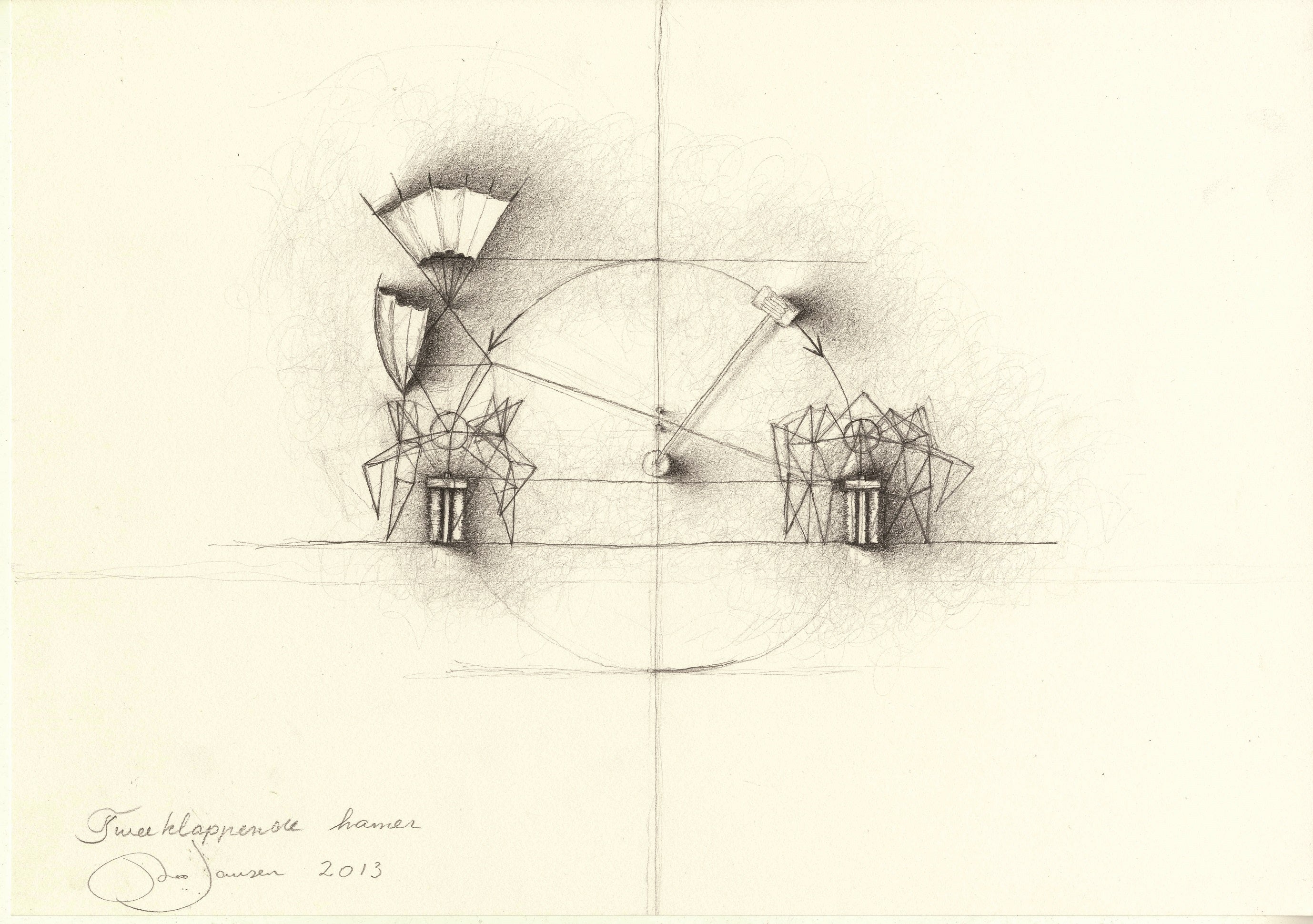 自筆のスケッチ(c)Theo Jansen
