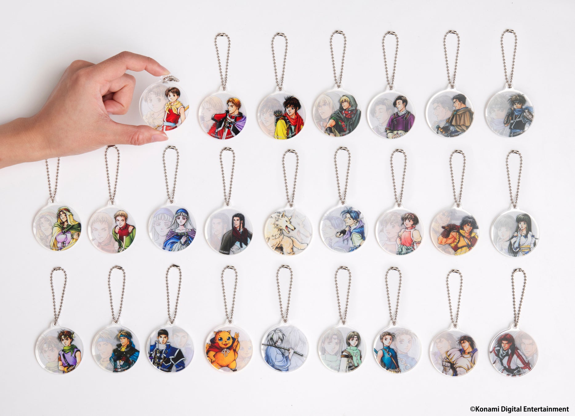 『幻想水滸伝Ⅱ アクリルチャーム 25th selection』(1回300 円・税10%込、全25種) 2023年12月第4週より順次発売