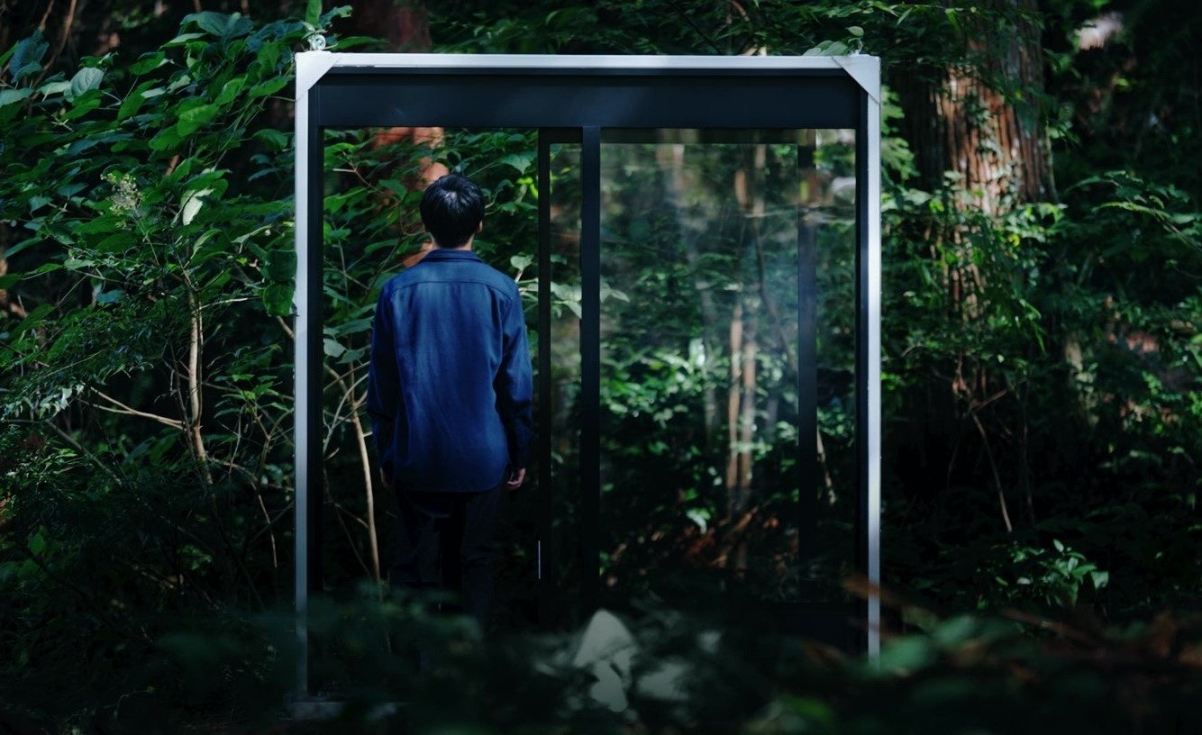 静岡県島田市「静居寺」裏山に設置し撮影