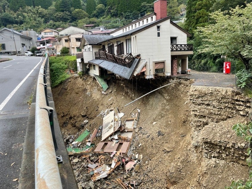 令和4年台風第14号で緊急救援を実施した当時の被災地（宮崎県）
