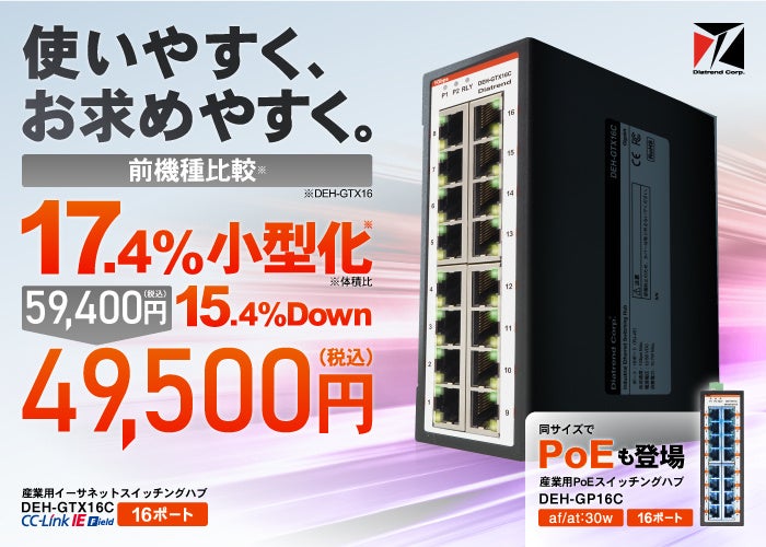 国内メーカー初！CC-Link IE TSN認証取得、産業用光メディアコンバータ