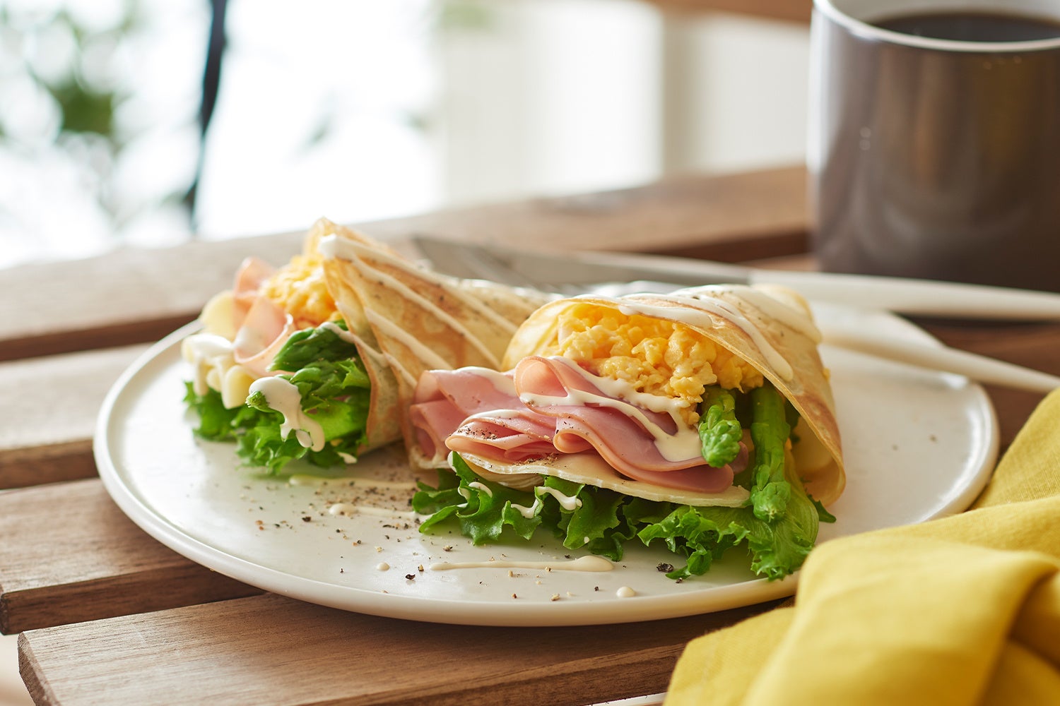 ハムチーズたまごクレープ