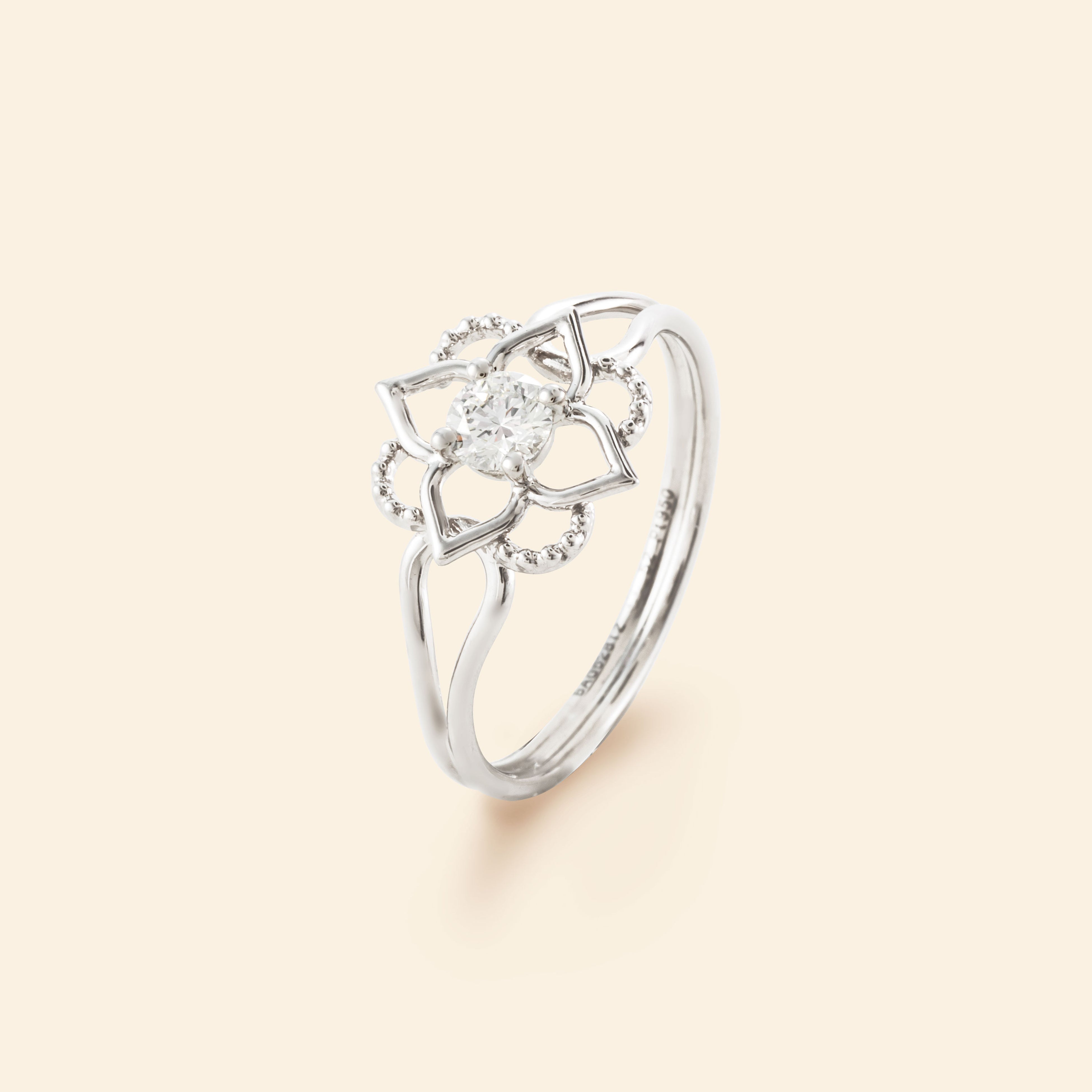 メレリオ、プチジャルディーノ エンゲージ リング 0.2