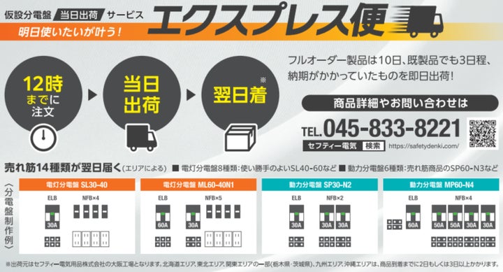鉄製よりも50%も軽量になった仮設用分電盤ボックス『セフティー 鉄製よりも50%も軽量になった仮設用分電盤ボックス『セフティー