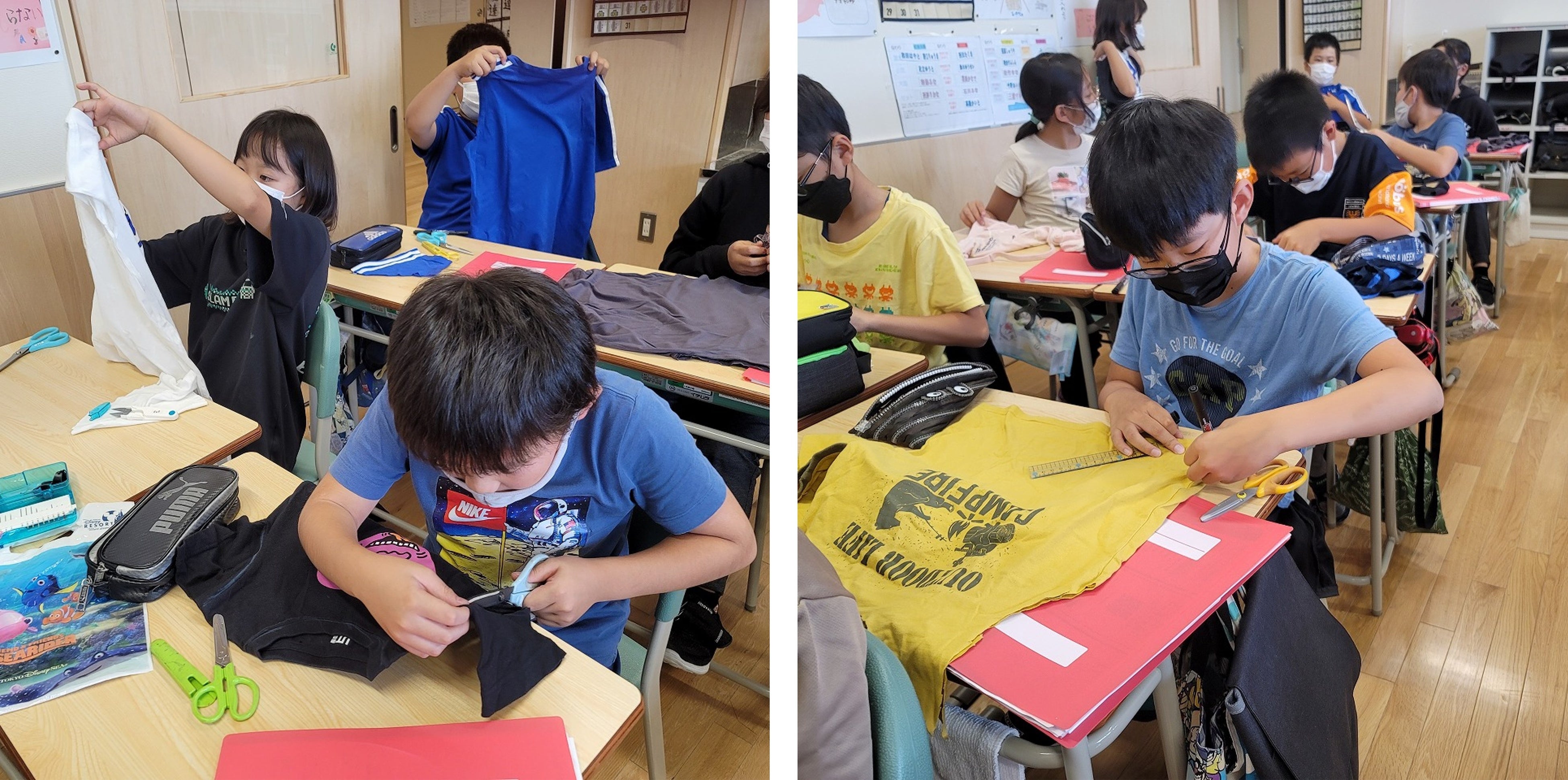 マイバッグ作り体験の様子