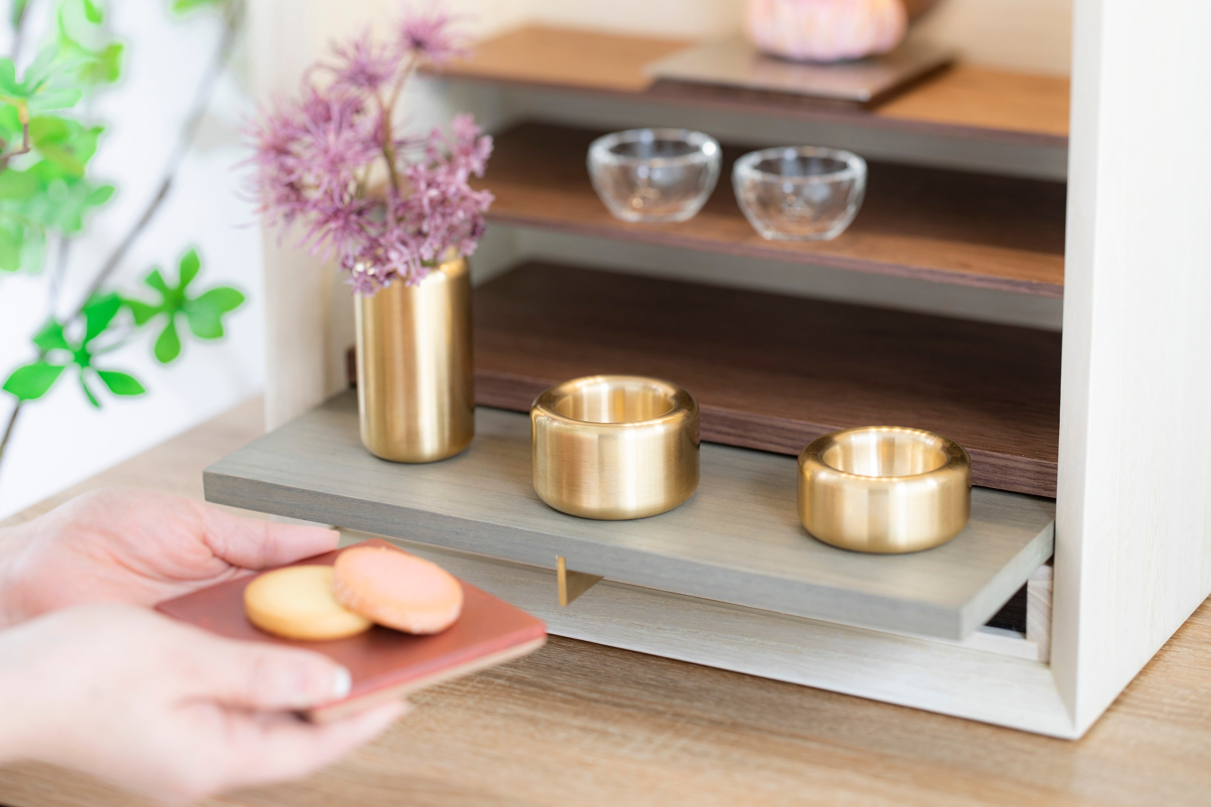 内部もお洒落な色合いに