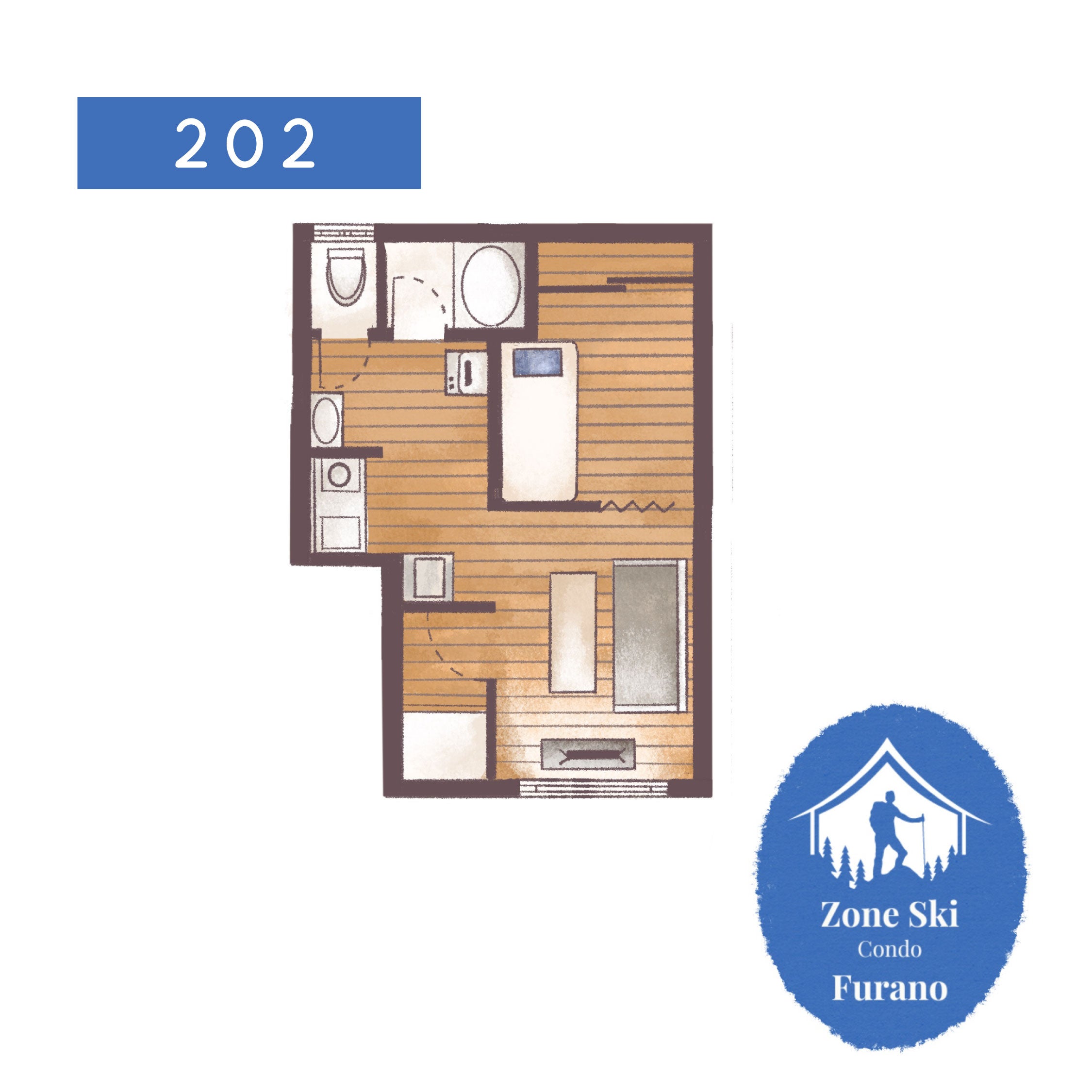 202号室の間取図