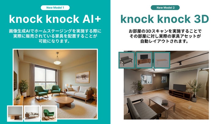 【不動産向けAIサービス】AIホームステージングサービス「knock knock AI」に新機能追加、実在する家具の配置が可能に | 株式会社 ...