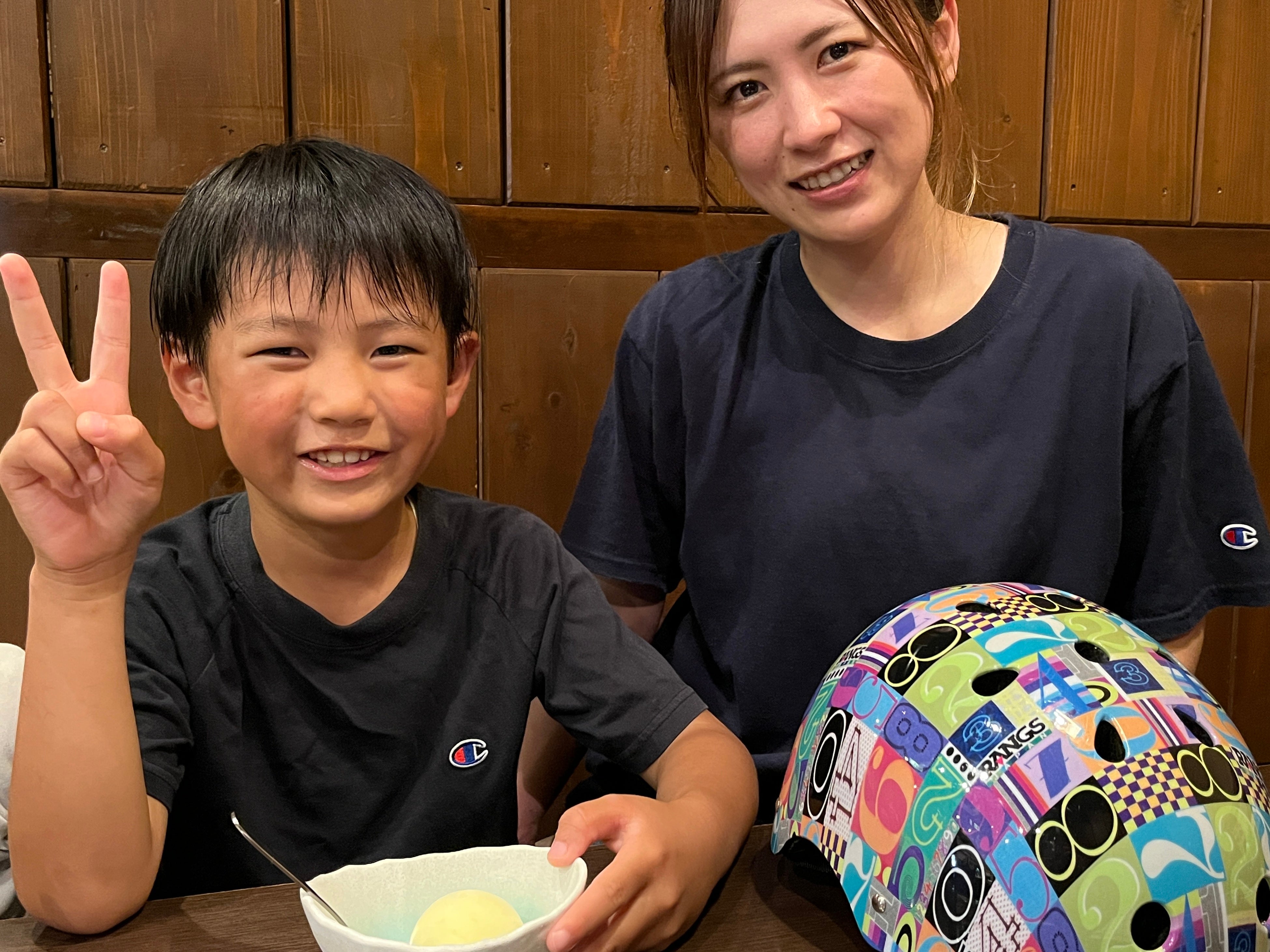 ヘルメット着用者のみウェルカムシャーベット