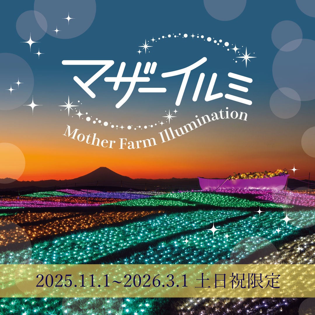 【標高約300m】マザー牧場から望む東京湾の景色とイルミのコラボは必見! 「マザーイルミ」11月1日より土日祝限定でスタート!