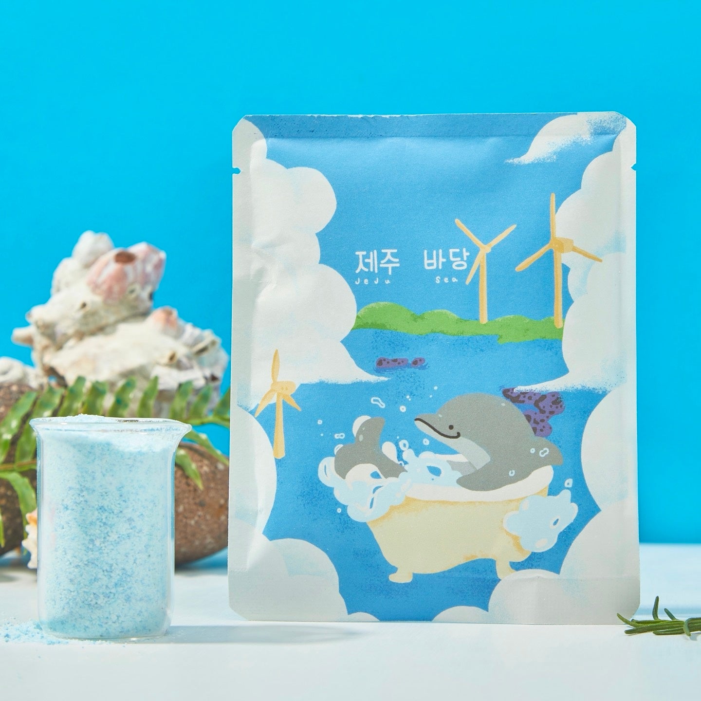 すぱるん♬ Nymphea パウダー紙箱 5個セット　新品　希少 韓国・チェジュ島の四季を感じながら泡風呂が楽しめる入浴料 JEJUバス