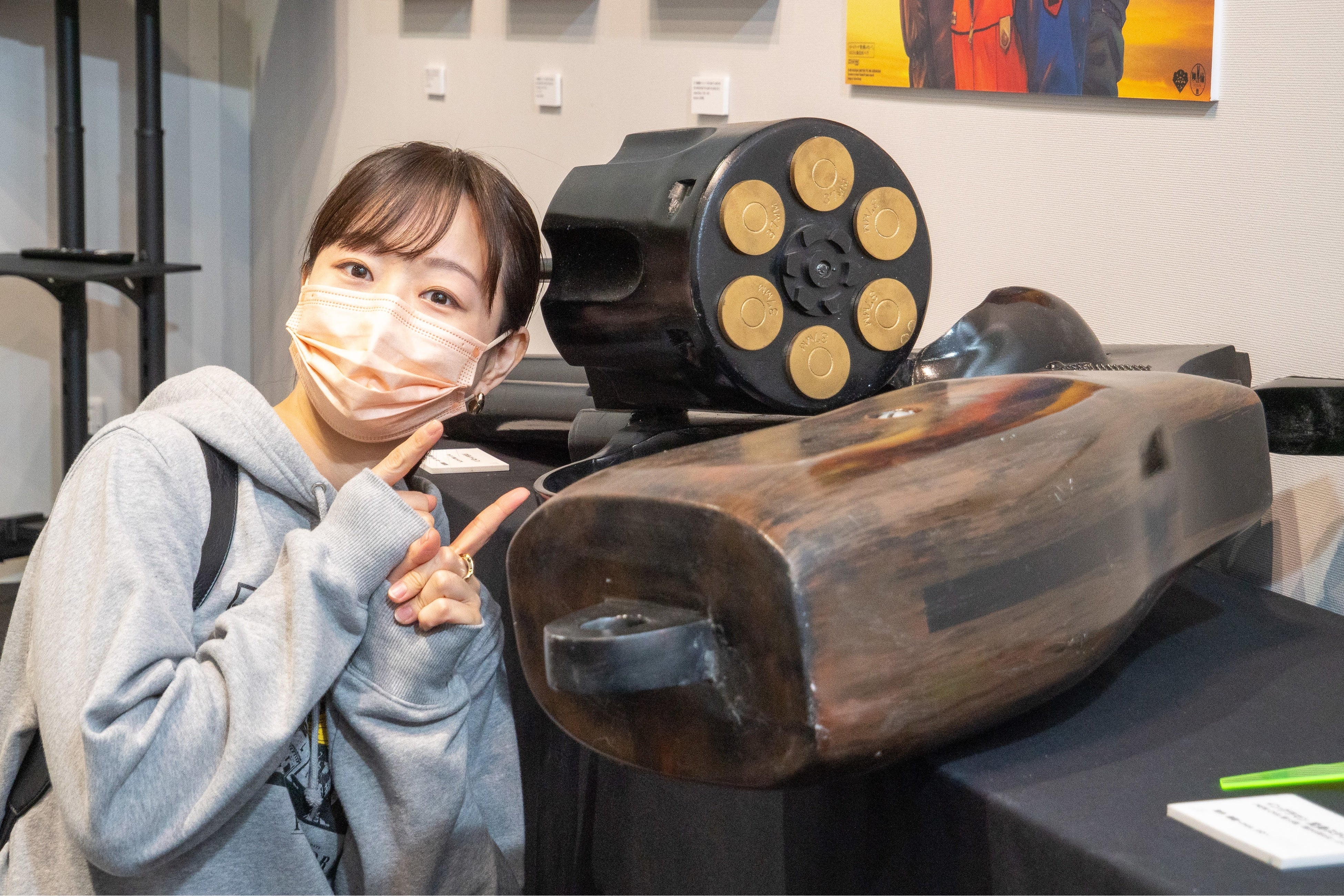 パトレイバー広報室の喜屋武ちあきさんと実寸大リボルバーカノン