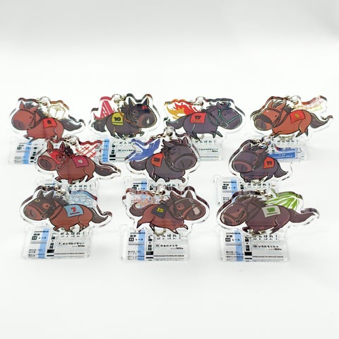 競走馬グッズブランド「UMAbred」よりアクリルスタンド&キーホルダー 競走馬グッズブランド「UMAbred」よりアクリルスタンド&キーホルダー