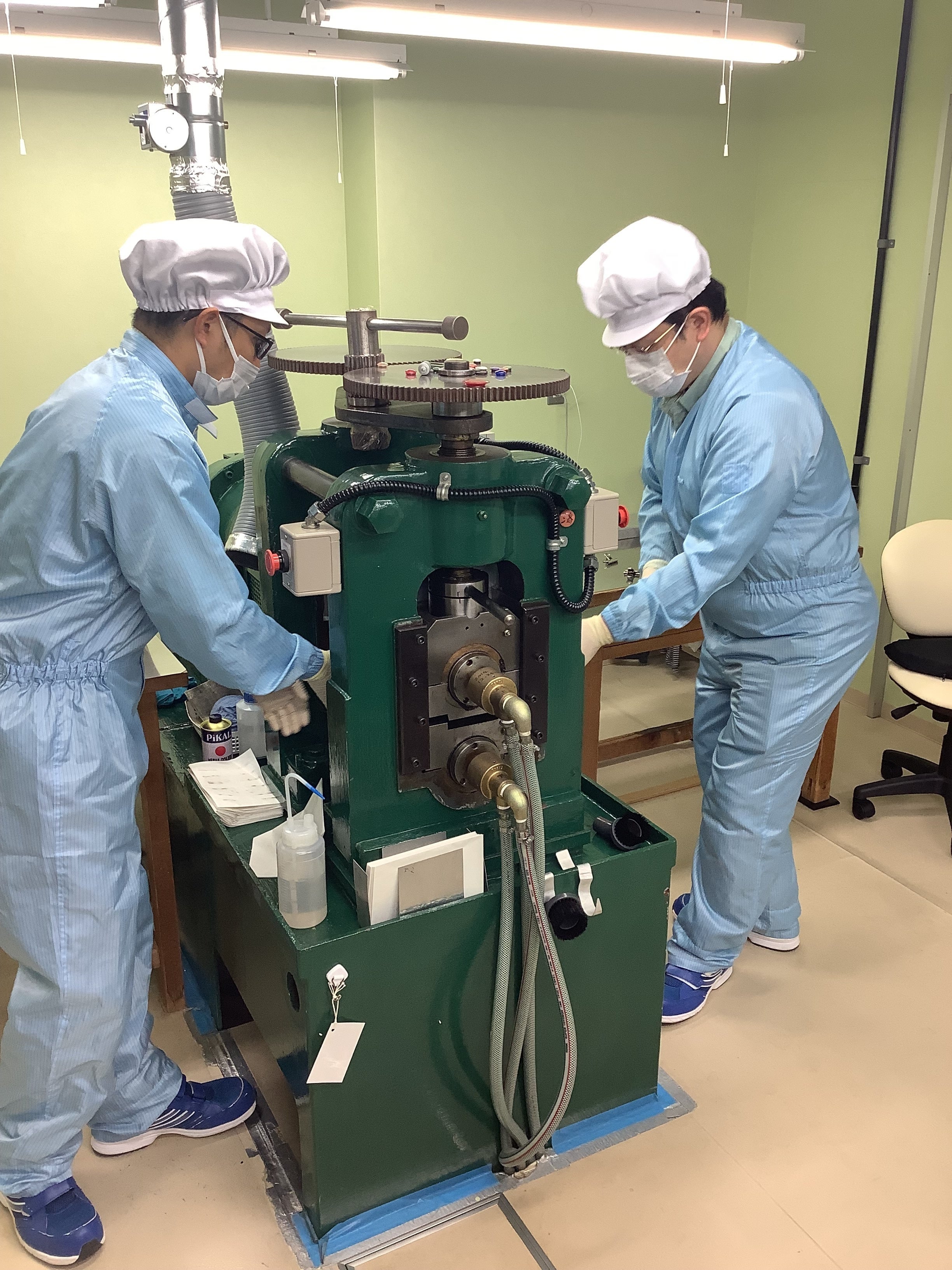 圧延加工の様子