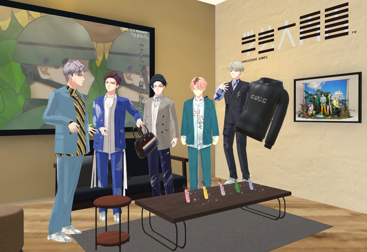 学芸大青春のメンバーが5人揃ってBEAMSバーチャルショップ内に降臨、メタバース内でファンと交流した