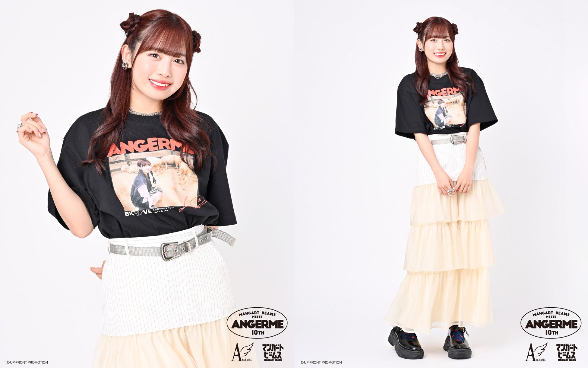 アンジュルム 後藤花 マンガとビームス Sサイズ Tシャツ 白 アンジュルム 後藤花 マンガとビームス Sサイズ Tシャツ 白