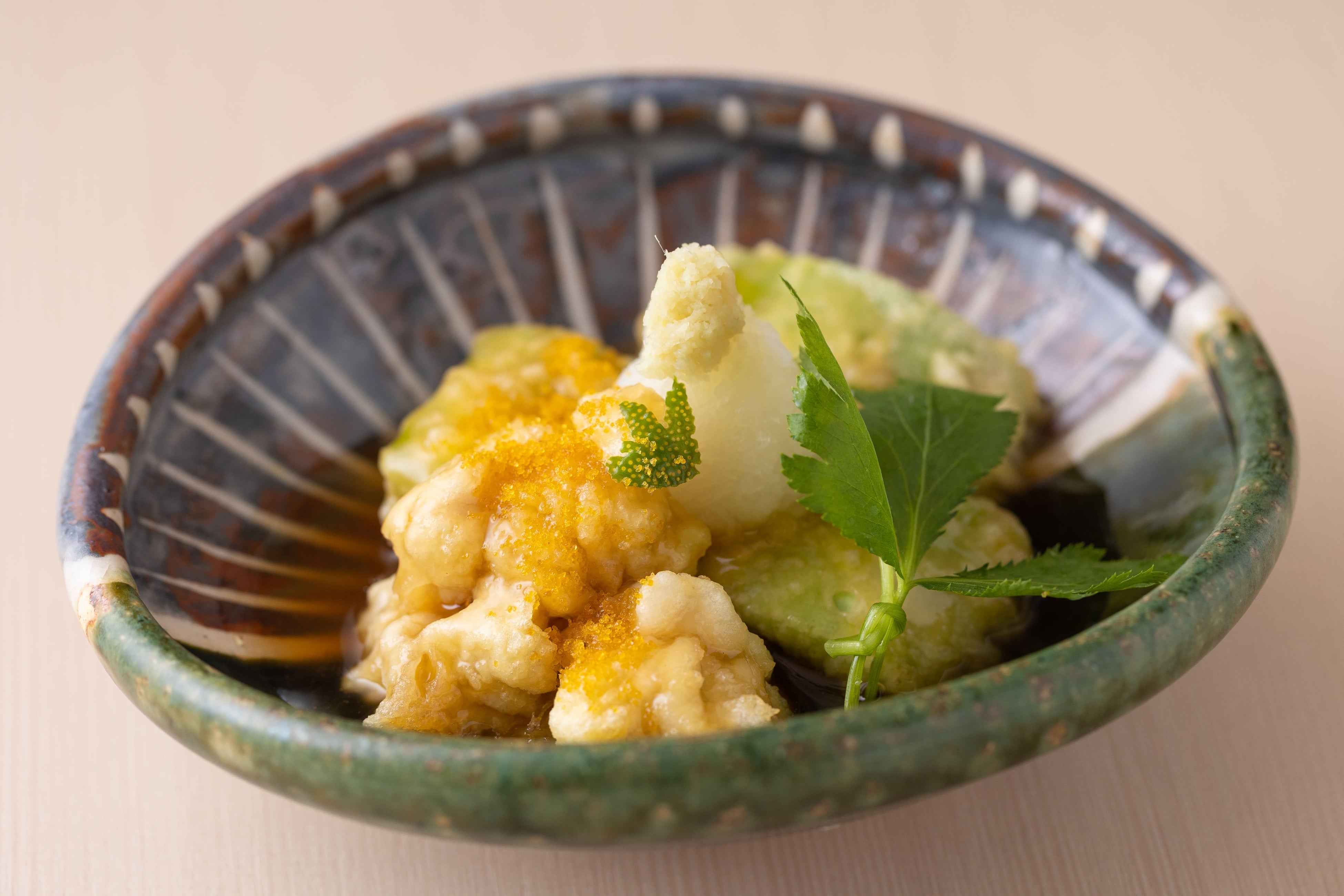 白子の揚げだしとカラスミ