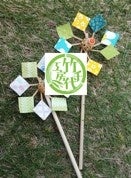 竹細工による風車のイメージ