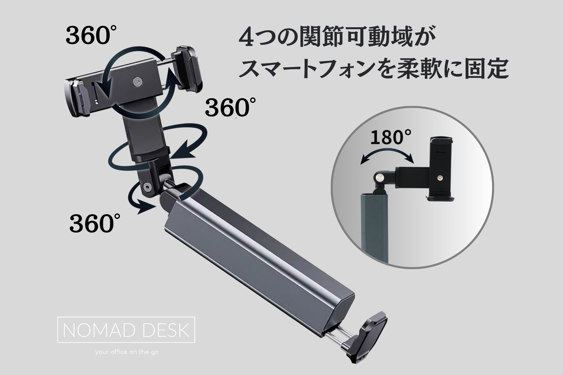 ここにスマホ固定したい。」をコンパクトに叶える。旅行の移動中