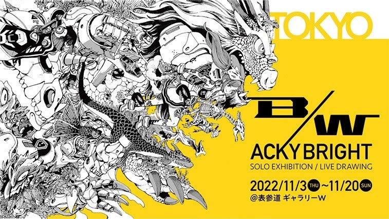 ★サイン入りB/W Acky Bright 白黒イラスト集 ☆サイン入りB/W Acky Bright 白黒イラスト集