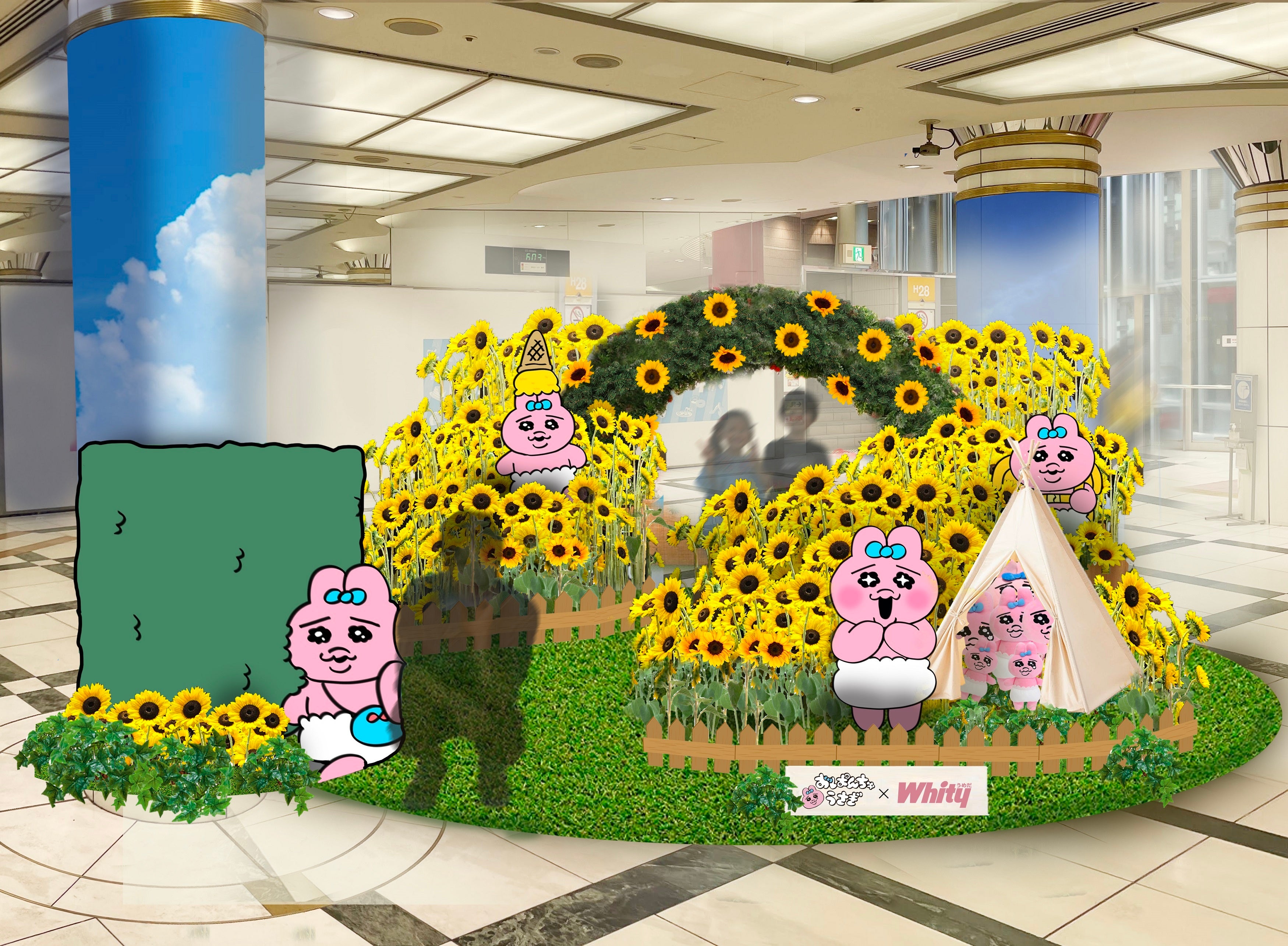 日本初！おぱんちゅうさぎ×花装飾コラボレーション 「おぱんちゅうさぎ