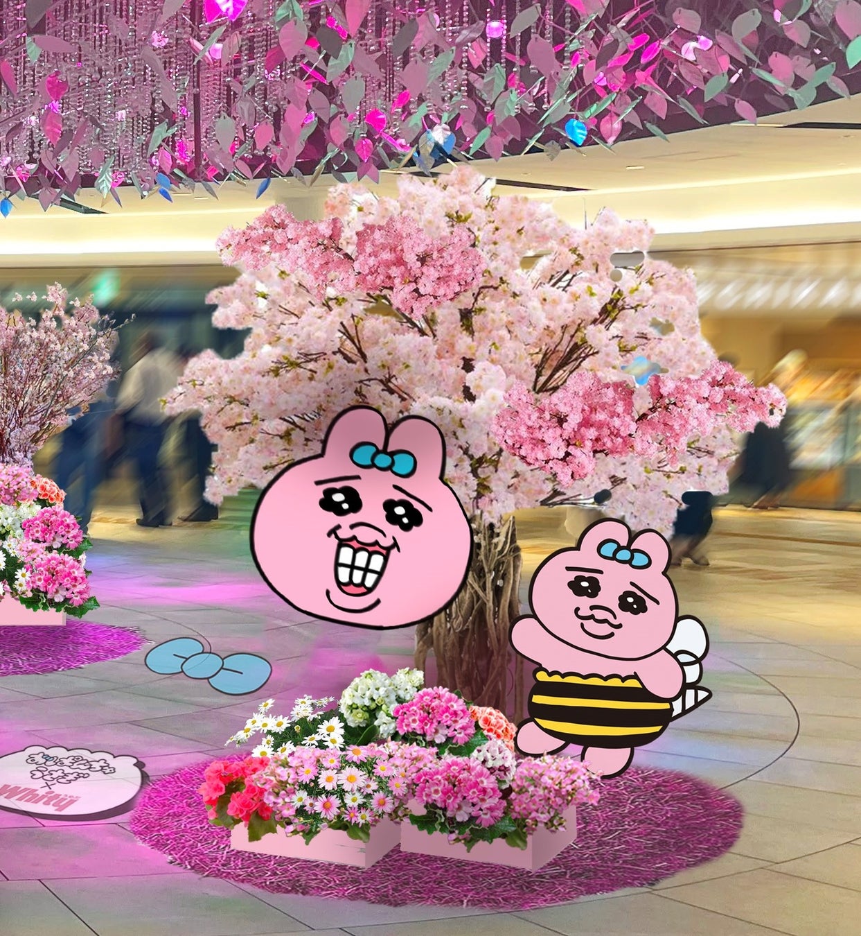 春の花とおぱんちゅうさぎが織りなす愛らしい世界!ホワイティうめだで開催中 春の花とおぱんちゅうさぎが織りなす愛らしい世界!ホワイティうめだで開催中