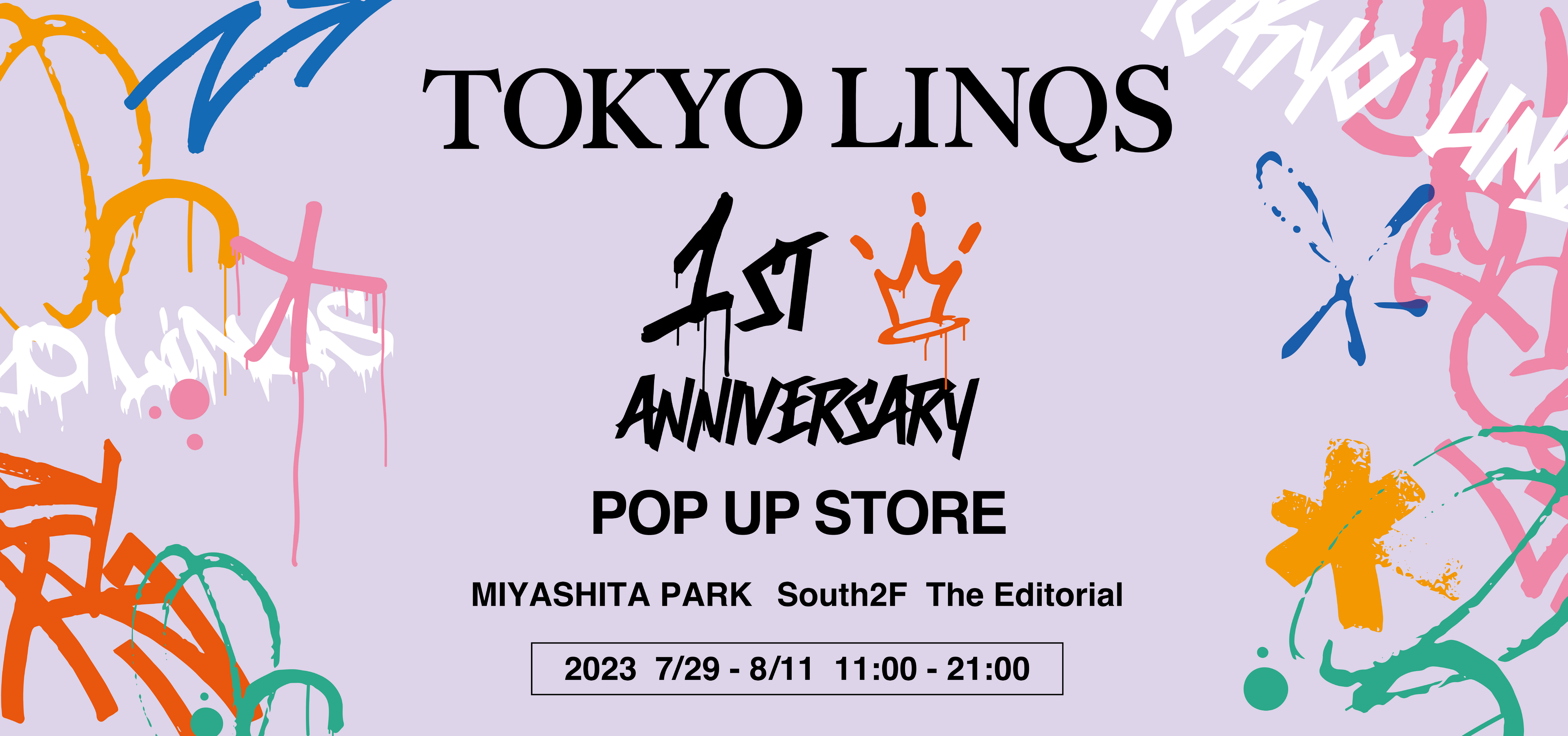 TOKYO LINQS】7月29日(土)よりSHIBUYA MIYASHITA PARKにてポップアップ