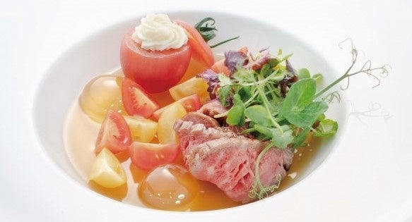 ▲POMONATOMATOminiを使った料理(※写真提供:志摩観光ホテル)