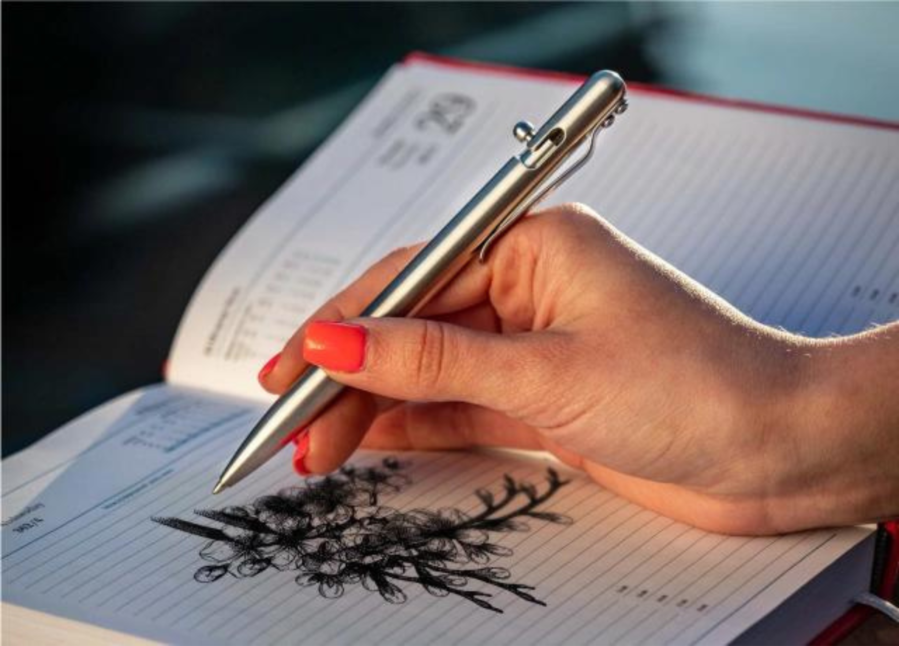 新商品】軽量チタンボールペン、ボルトアクション方式、Bastion Slim